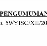 Pengumuman Yayasan Imam Syafi’i Cilacap No. 59/YISC/XII/2025