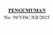 Pengumuman Yayasan Imam Syafi’i Cilacap No. 59/YISC/XII/2025