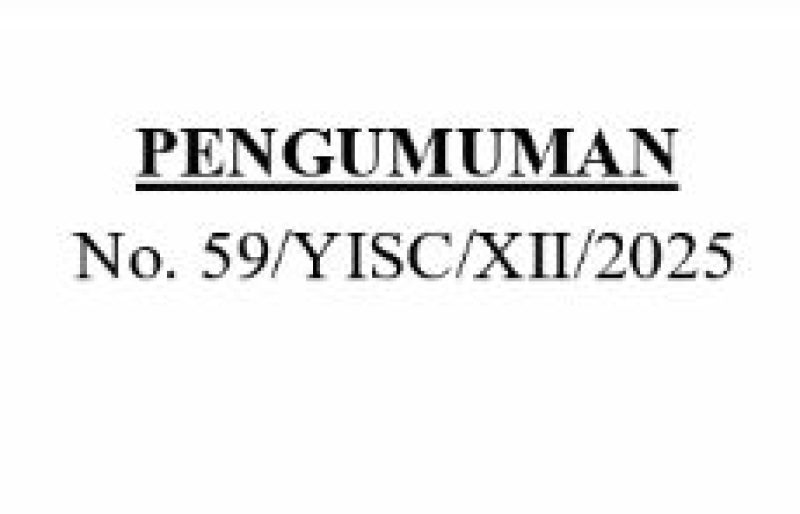 Pengumuman Yayasan Imam Syafi’i Cilacap No. 59/YISC/XII/2025